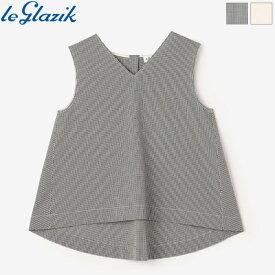 [2024ss新作] Le glazik ル グラジック レディース Vネックスリーブレスシャツ ノースリーブブラウス V NECK SLEEVELESS SHIRT　LG-B0255 PCS　[ポイント10倍]