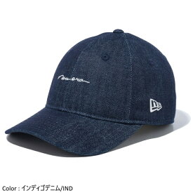 [2024ss新作] NEW ERA ニューエラ キッズ Youth 9TWENTY Denim Handwritten Logo インディゴデニム キャップ 帽子　14111960　[ポイント10倍]