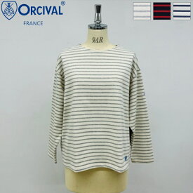ORCIVAL オーシバル オーチバル レディース コットンロード CLNクルーネック ドロップショルダーTシャツ ボーダー 九分袖 CLN CREW NECK L/S P.O.　B249　[ポイント10倍]