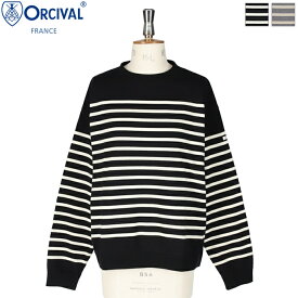 【SALE 20%OFF】ORCIVAL オーシバル オーチバル レディース コットン パネルボーダー 長袖Tシャツ ロンT 20/2 PANEL BORDER L/S SWEAT　OR-C0344 PNB/再入荷