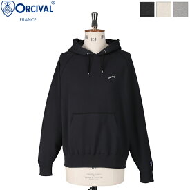 【2025SS新作】ORCIVAL オーシバル オーチバル メンズ コットン裏毛 フードプルオーバー スウェットパーカー ソリッド 無地 MINI FRENCH TERRY HOODED PULLOVER　OR-C0432 MAZ　[ポイント10倍]
