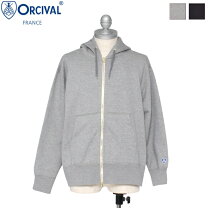 楽天市場】orcival フレンチテリー ジップアップ パーカーの通販