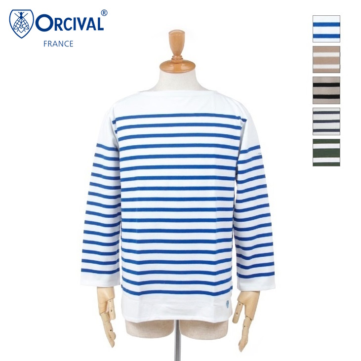 ORCIVAL オーシバル　ラッセルボーダーシャツ シャツ トップス メンズ 高価値セリー