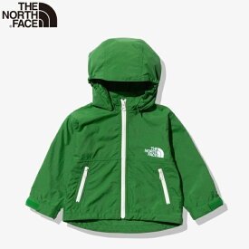 [OUTLET 40%OFF] THE NORTH FACE ザ・ノースフェイス ベビー コンパクトジャケット ウインドブレーカー マウンテンパーカー プライマリーグリーン Compact Jacket PR　NPB22210　2023春夏モデル　日本正規代理店商品