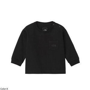【2025FW新作】THE NORTH FACE ザ・ノース・フェイス ベビー ロングスリーブポケットロゴティー 長袖Tシャツ ロンT トップス シンプル カジュアル ギフト プレゼント 出産祝い B L/S Pocket Logo Tee NTB