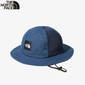 [2024ss再入荷] THE NORTH FACE ザ・ノースフェイス キッズ スクエアロゴメッシュハット 帽子 Kids' Square Logo Mesh Hat　NNJ02002　[ポイント10倍]
