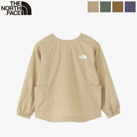 [2024ss新色] THE NORTH FACE ザ・ノースフェイス キッズ トドラーフィールドスモック クルーネック Vネック トップス 前後2WAY T Field Smock　NPJ72302　日本正規代理店商品　[ポイント10倍]