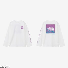 [2024ss新色/再入荷] THE NORTH FACE ザ・ノースフェイス キッズ ロングスリーブスリーブグラフィックティー 長袖Tシャツ ロンT トップス L/S Sleeve Graphic Tee　NTJ32334　日本正規代理店商品　[ポイント10倍]