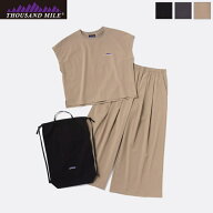 【SALE 20%OFF】THOUSAND MILE サウザンドマイル FRENCH SLEEVE SHIRT & LONG PANTS SET NY/PU/フレンチ…