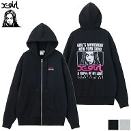 【2026FW新作】X-girl エックスガール レディース フェイス ボックス アンド メッセージ ジップアップ ス…
