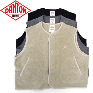 y2025N A/WzfB[X@ DANTON@_g@t[XJ[XxXg@FLEECE COLLARLESS VEST@t[XxXg DT-A0521