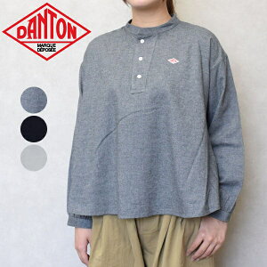 y2025N A/WzfB[X@ DANTON _g@w[lbNvI[o[Vc@HENLEY NECK PULLOVER SHIRT DT-B0304OCV