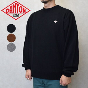 �����Y�@ DANTON �_���g�� LAMBSWOOL CREW NECK KNIT PULLOVER �j�b�g�Z�[�^�[�@�E�[���j�b�g�@�Z�[�^�[�@CREW NECK P.O L/S DT-D0028LMW