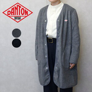 y2025N A/WzfB[X DANTON@_g VlbNOt[XJ[fBK FLEECE COLLARLESS COAT t[XJ[XR[g JD-8992