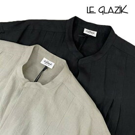 レディース　LE GLAZIK ル グラジック　コットンクロススキッパーシャツ　プルオーバーブラウス　オーバーサイズシャツ　LG-B0047KLM