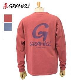 メンズ　GRAMICCI グラミチ　G-LOGO L/S TEE クルーネック バックプリント　 Tシャツ　ロンT　T　G2SU-T012