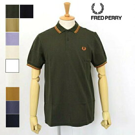 メンズ　Fred Perry　フレッドペリー　半袖　鹿の子　ライン入り　ポロシャツ　M3600