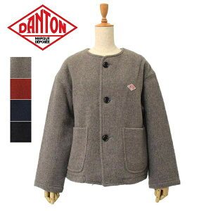 y2025N A/WzfB[X DANTON _gWOOL LIGHT PILE COLLARLESS JACKET E[J[XWPbg@R[g@E[bT[@ DT-A0013WLP