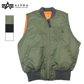 メンズ　レディース　ALPHA　INDUSTRIES　アルファ　インダストリーズ　ベスト　 MA-1タイプ　　ナイロン 　ブルゾン　TA0692