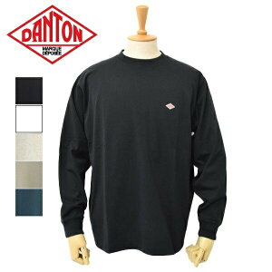 �����Y�@ DANTON�@�_���g���@ LONG SLEEVE T-SHIRT�@�����@�N���[�l�b�N�@����T�@T�V���c�@���n�@�@�J�b�g�\�[�@DT-C0200TCB