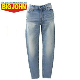 レディース　BIG JOHN　ビッグジョン　NEEDLE LEG　ヌードレッグ　アスレジャージーンズ　ストレッチ　ダメージ　ジーンズ　カットオフ　スキニー　MML106K