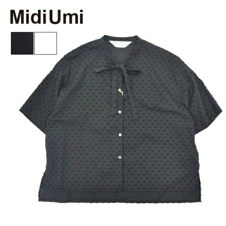 楽天市場】レディース MidiUmi ミディウミ ドットボウタイシャツ 