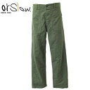 メンズ Orslow オアスロウ ORIGINAL REVERSE SATEEN ARMY FATIGUE PANS 5002 ワークパンツ バックサテン ファティーグ…
