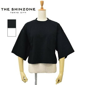レディース　THE SHINZONE ザ シンゾーン　クルーネック　ワイドシルエット　ショート丈　5分袖　Tシャツ　無地 　23MMSCU13