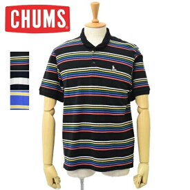メンズ　CHUMS　チャムス　Booby Border Shawl Polo Shirt　半袖　ショールカラー　鹿の子　ポロシャツ 無地　CH02-1193