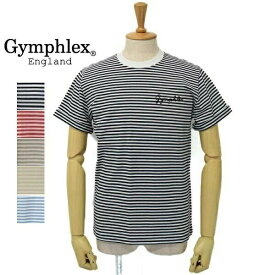 メンズ　Gymphlexジムフレックス　半袖 ワンポイント　Tシャツ ボーダー J-1155CH