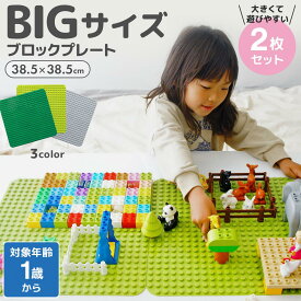 ブロックプレート 【BIGサイズ】基礎板 基礎版 互換 全5色 2枚セット ベース プレート 基本 板 基礎 土台 ブロックプレート プレゼント 誕生日