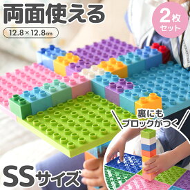 ブロックプレート【SS】 1000円ポッキリ 互換 基礎板 ブロックラボ 基礎版 互換 2枚セット ベースプレート 基本 板 基礎 土台 知育玩具 パズル 知育 ブロック 立体パズル 知育 ブロック lego 送料無料 両面使えるブロックプレート