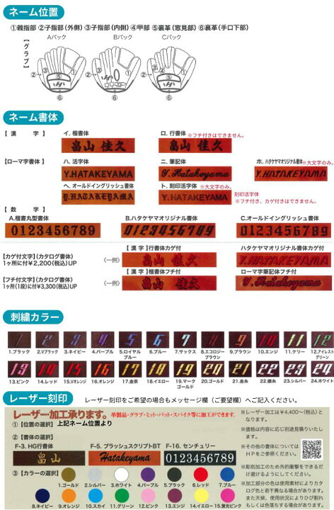 楽天市場】2026年 野球 ハタケヤマ HATAKEYAMA オーダー 軟式グローブ 