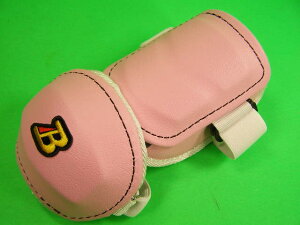 ベルガード BELGARD 右打者用 プロ仕様 ピンク×ホワイトヘリ 縫い糸ブラック オーダーカラー 合皮巻きタイプ アームガード AL813 エルボー ガード 右打者用 女子野球、女子ソフトボール選手に