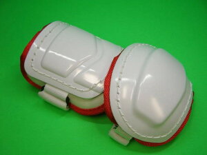 ベルガード BELGARD アームガード ホワイト×レッドヘリ AL510 少年用 エルボーガード キッズ用 ひじ 白