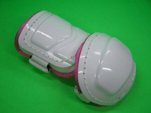 ベルガード BELGARD アームガード ホワイト×ピンクヘリ AL510 少年用 エルボーガード キッズ用 ひじ 白