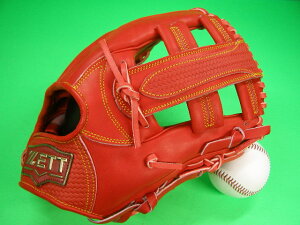型付け無料 ゼット ZETT 硬式野球用 内野用 オレンジ 高校野球対応カラー サード ショート 向け PRO MODEL 海外モデル 硬式用 内野 右投げ用