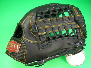 型付け無料 ゼット ZETT 硬式野球用 外野用 ブラック 高校野球対応カラー 標準サイズ 12.75インチ PRO MODEL 海外モデル 硬式用 外野 右投げ用