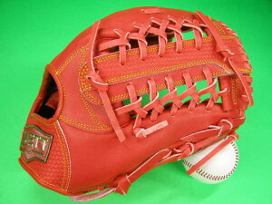 型付け無料 ゼット ZETT 硬式野球用 外野用 朱 オレンジ 高校野球対応カラー 標準サイズ 12.75インチ PRO MODEL 海外モデル 硬式用 外野 右投げ用