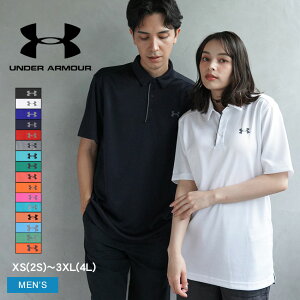 アンダーアーマー テック ポロシャツ ポロシャツ メンズ 黒 ブラック 白 ホワイト UNDER ARMOUR TECH POLO SHIRT 1290140 UA ウエア ブランド トップス ヒートギア スポーツ カジュアル シンプル ロゴ ス