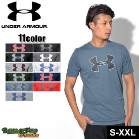 【ゆうパケット配送】 アンダーアーマー 半袖Tシャツ メンズ UNDER ARMOUR ビッグ ロゴ 半袖 ウェア メッシュ プリント グラフィック ロゴ 運動 大きめ グリーン ネイビー ブルー ブラック 黒 ホワイト 白