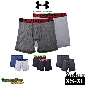 アンダーアーマー アンダーウェア メンズ UNDER ARMOUR TECH 6IN 2PACK パンツ ショーツ ブランド トレーニング スポーツ ロゴ 下着 2枚 セット アメカジ ストレッチ 通気性 ブラック 黒 グレー ネイビー 1363619