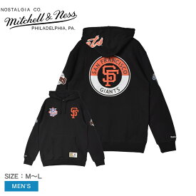 【全品P5倍★SALE】 ミッチェルアンドネス City Collection Fleece Hoody San Francisco Giants プルオーバーパーカー メンズ ブラック 黒 MITCHELL ＆ NESS FPHD4987-SFGYYPPPBLCK ウェア プルオーバー パーカー MLB サンフランシスコジャイアンツ 長袖