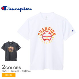 【ゆうパケット配送】 チャンピオン ミニ ショートスリーブTシャツ 半袖Tシャツ キッズ ホワイト 白 ブラック 黒 CHAMPION CK-ZB319 半袖 バスケ ミニバス ワンポイント ロゴ カットソー トップス 吸汗 速乾 抗菌 防臭 スポーツ スポーティ バスケットボール