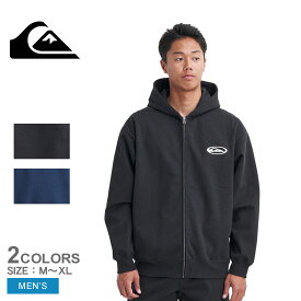 【全品P5倍★週末タイムSALE】 クイックシルバー ST WATER REPELLENT LANDSCAPE HOODIE パーカー メンズ ネイビー 紺 ブラック 黒 QUIKSILVER QZP234051 ウエア トップス スエット スウェット ジップアップ ブランド カジュアル シンプル サーフ アウトドア 長袖 保温