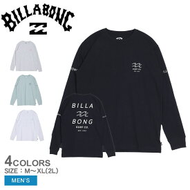 【全品P5倍★SALE】 ビラボン ONE TIME ロンT ロングスリーブTシャツ メンズ ブラック 黒 ホワイト 白 BILLABONG BE011051 ウエア トップス Tシャツ クルーネック ブランド サーフ アウトドア シンプル カジュアル スポーティ プリント バックプリント ロゴ