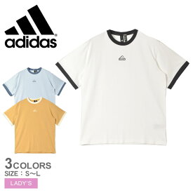 【ゆうパケット配送】 アディダス WORD Tシャツ 半袖Tシャツ レディース ホワイト 白 ブルー 青 ADIDAS JSY22 スポーツウェア トップス ブランド スポーティ クルーネック 半袖 吸汗速乾 速乾 ルーズフィット AERORDY カジュアル ロゴ シンプル リラックス