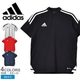 アディダス ポロシャツ メンズ adidas CONDIVO 22 ポロシャツ トップス シャツ ポロ スポーツ ロゴ 半袖 普段使い レッド 赤 ネイビー 紺 ブルー 青 ブラック 黒 ホワイト 白 SV677