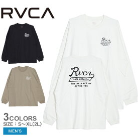 ルーカ VALLEY SCRIPT LT ロンT 長袖Tシャツ メンズ ブラック 黒 ホワイト 白 カーキ RVCA BD042067 トップス 長袖 クルーネック スポーティ ストリート シンプル ロンT プリント カジュアル ゆったり バックプリント インナー