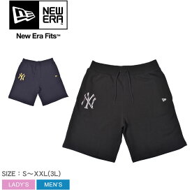 ニューエラ ニューヨークヤンキース MLB チームロゴ ショートパンツ ハーフパンツ メンズ レディース ブラック 黒 ネイビー 紺 NEW ERA New York Yankees MLB Team Logo Shorts 13083942 13083930 NEW YORK YANKEES